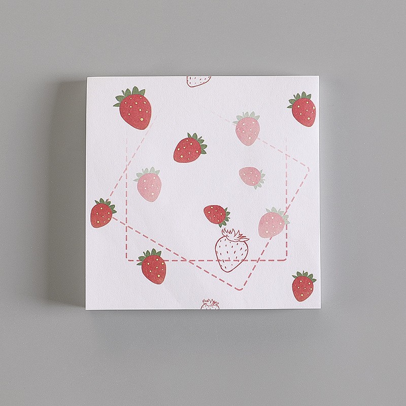 Tập 80 giấy note giấy nhớ 8*8cm họa tiết dễ thương fruit st440