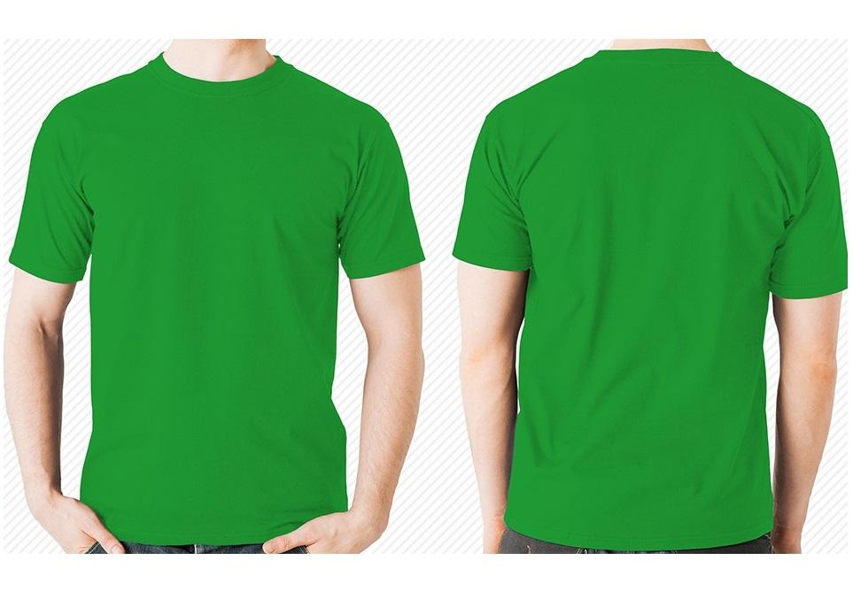 ÁO THUN TRƠN CỔ TRÒN  MÀU XANH LÁ TAY NGẮN NAM NỮ  0