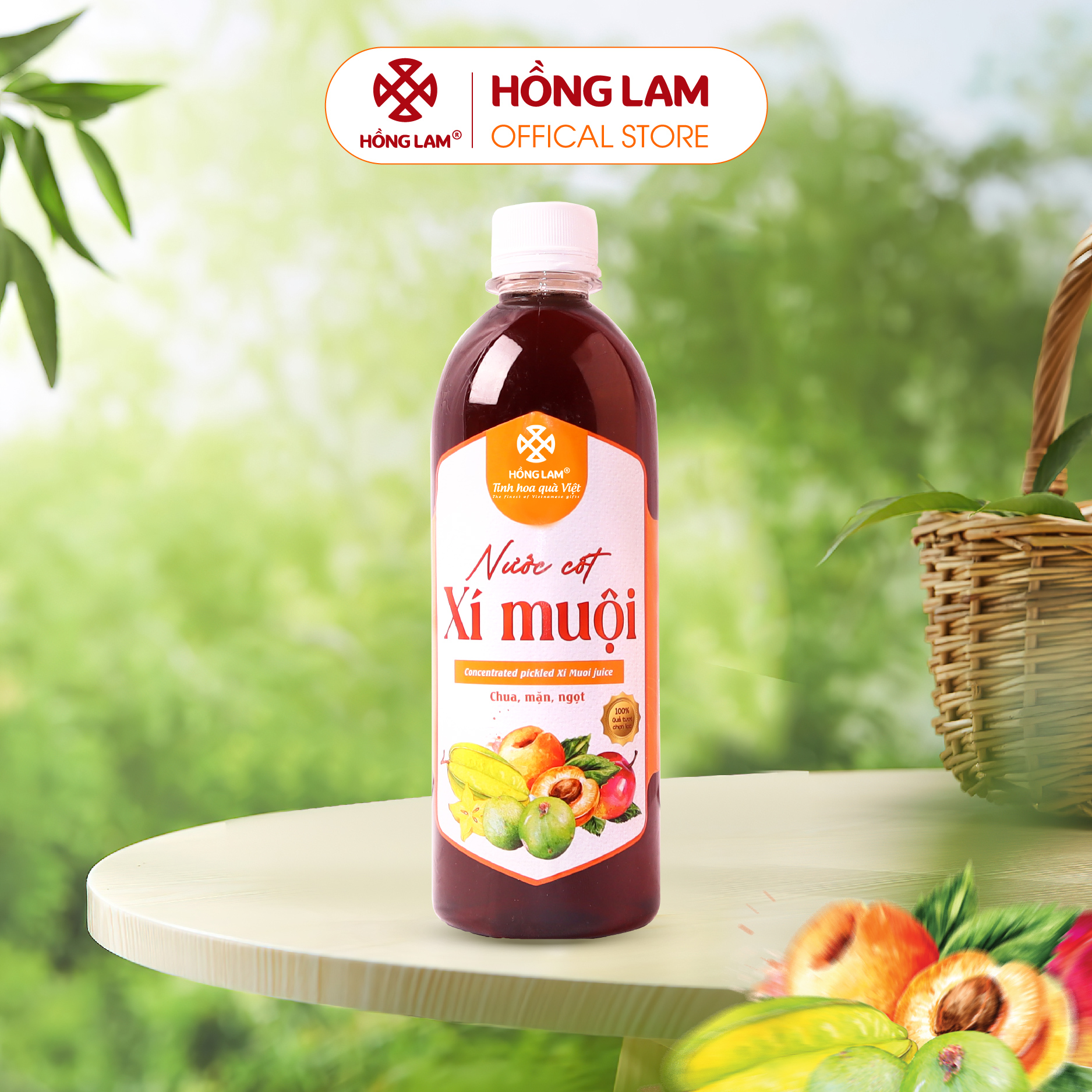 Nước cốt xí muội Hồng Lam 500ml