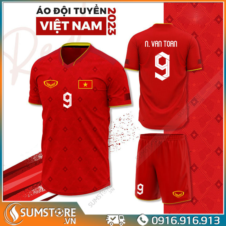 [HCM]Bộ Quần Áo Bóng Đá Idol Văn Toàn – Đội Tuyển Quốc Gia Việt Nam 2023
