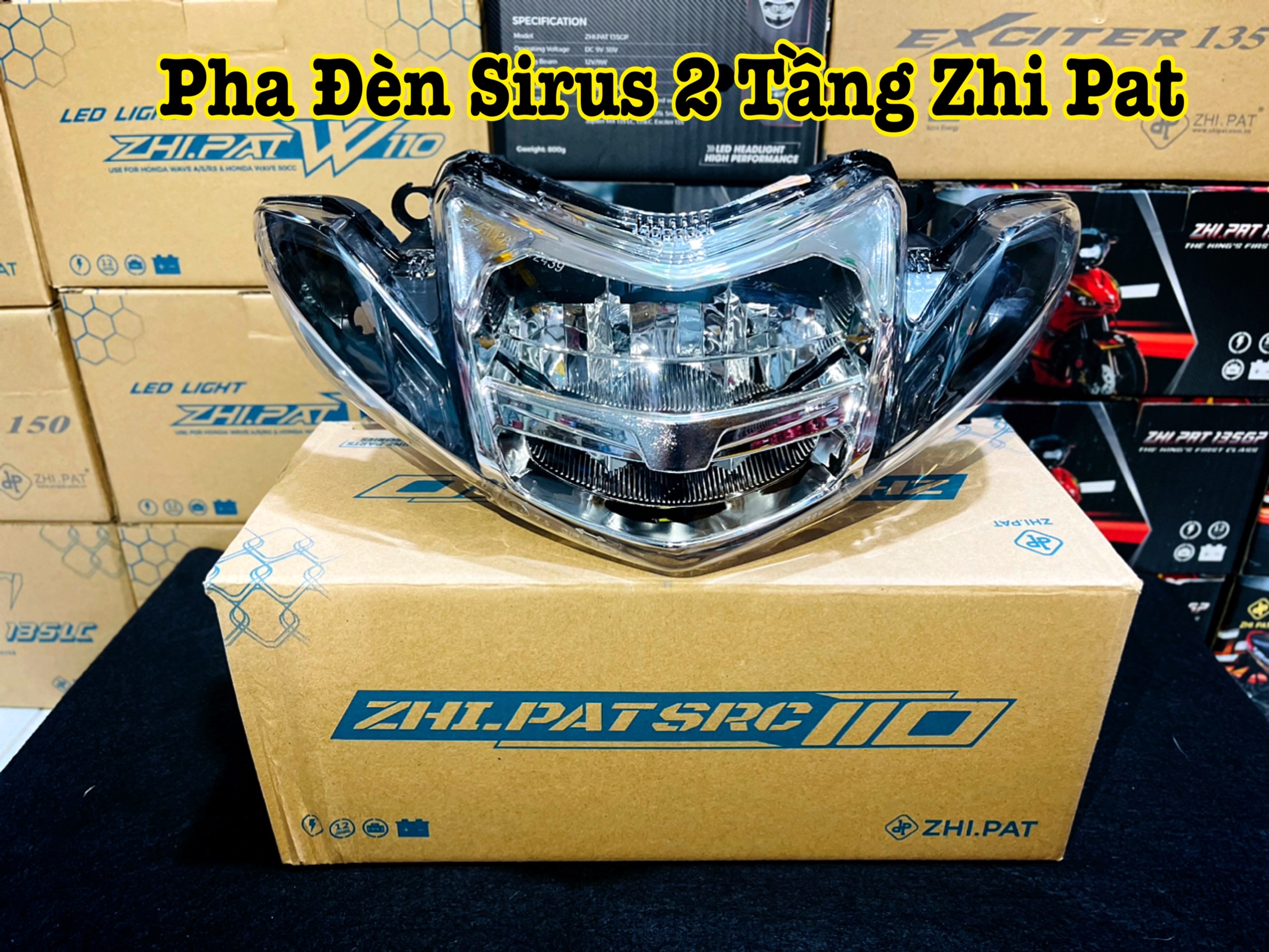 Pha Đèn Zhi Pat 2 Tầng Gắn Sirus ( Đầu LỚn)