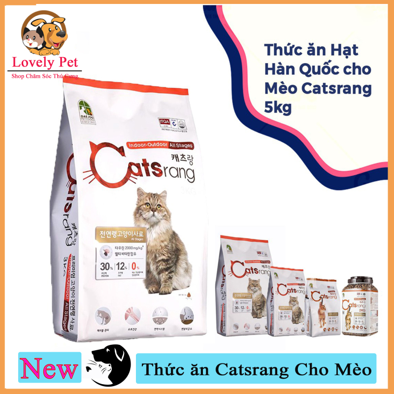 (Xả kho 3 ngày) [Mã WA090 giảm 49k đơn 315k] Lovely Pet - Thức ăn Catsrang Cho Mèo Cao Cấp (5Kg)