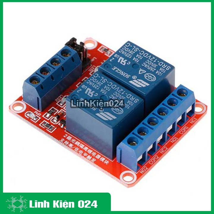 Module relay 2 kênh 12vdc high / low