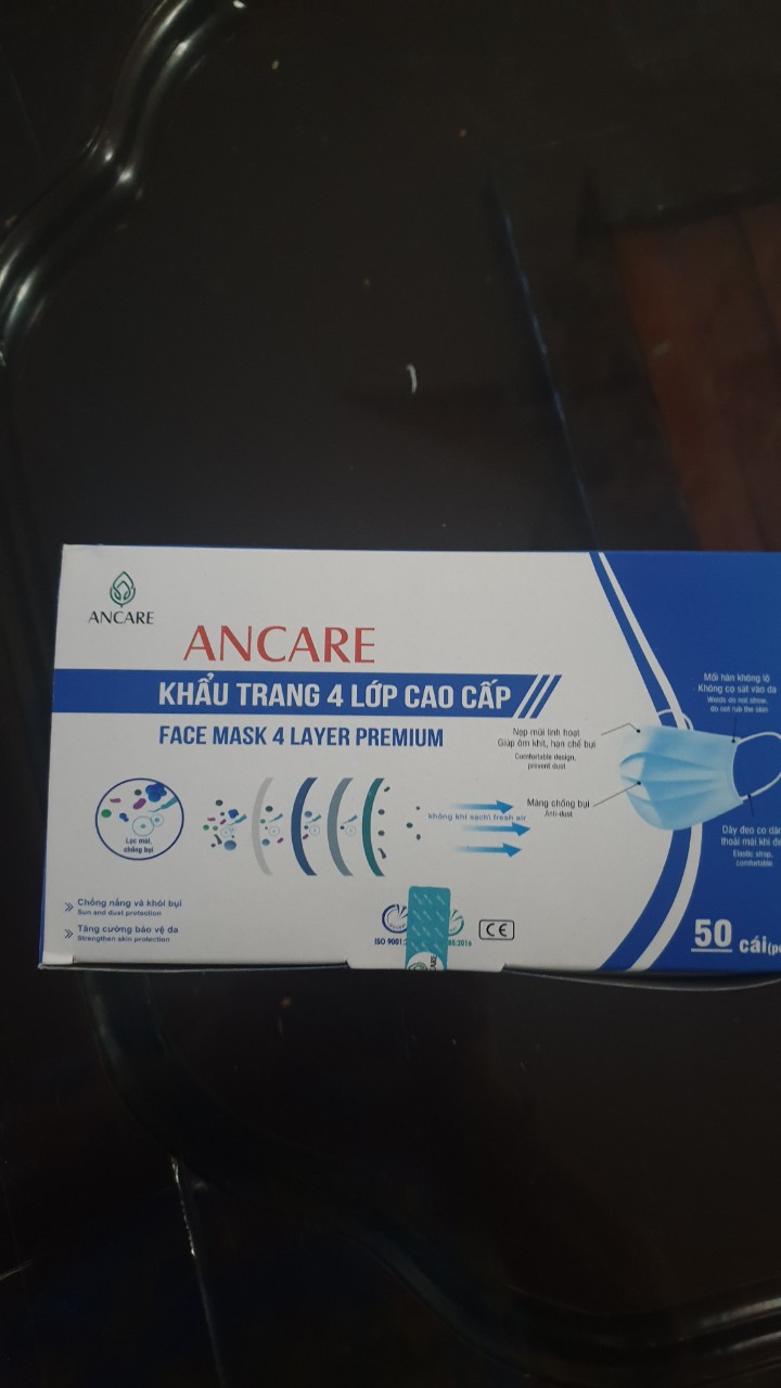 Khẩu trang 4 lớp cao cấp ANCARE 50 cái