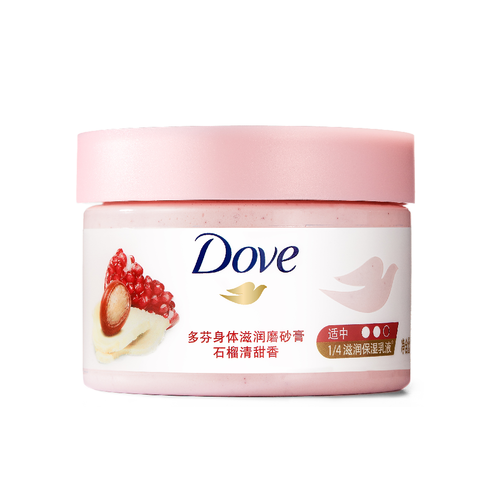 Combo 2 Tẩy Da Chết Dưỡng Ẩm Toàn Thân Dove Hương Lựu Đỏ 298g x 2