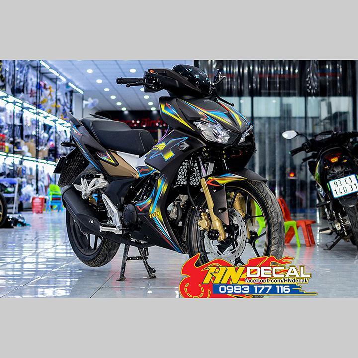 Tem Trùm Winner X Đen Chỉ Cầu Vồng