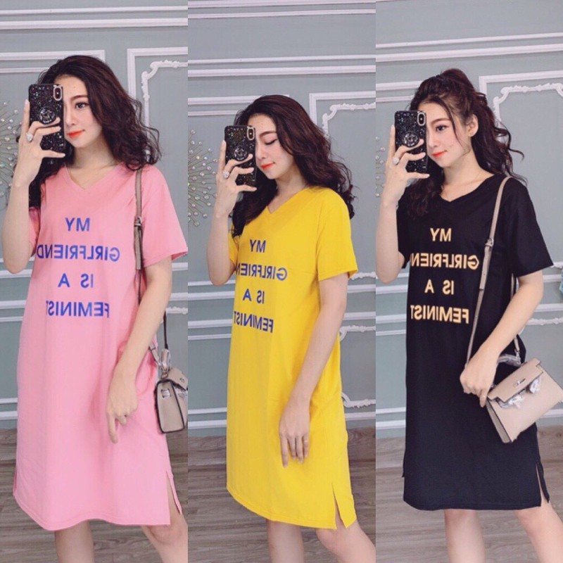 [HCM]ĐẦM SUÔNG COTTON CỔ TIM - MT06