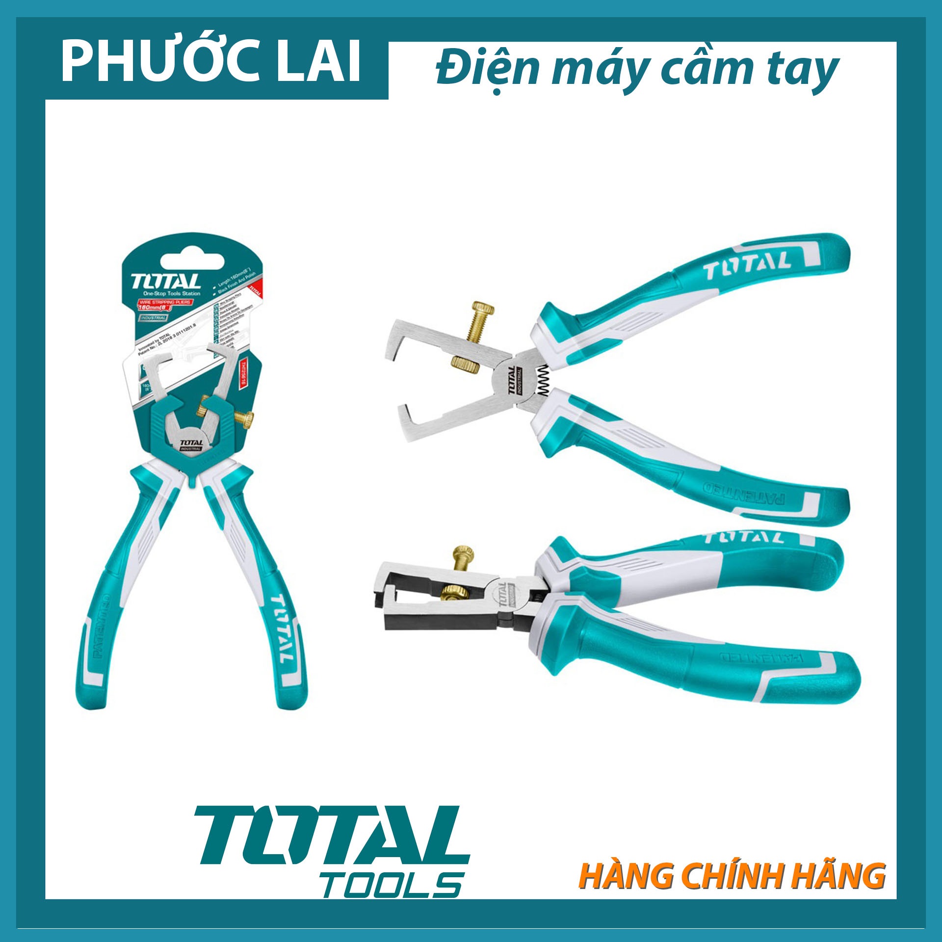 Kềm tuốt dây điện TOTAL THT1566P