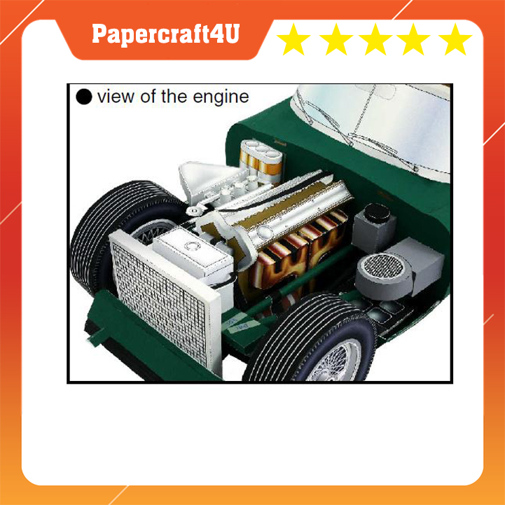 Mô hình giấy 3D Xe Cổ Jaguar E- Type
