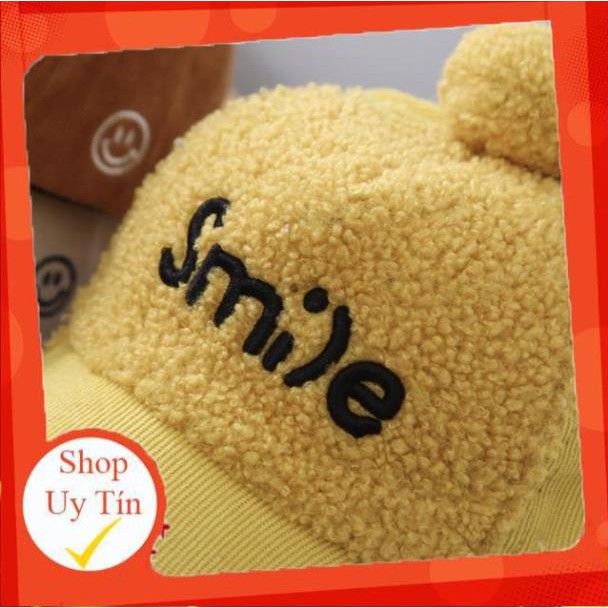 ✅ Mũ lưỡi trai Smile dành cho bé mùa đông