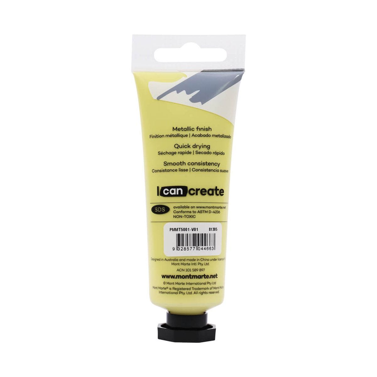 (BÁN LẺ) MÀU ACRYLIC NHŨ MONT MARTE TUÝP 50ML - MONT MARTE METALLIC ACRYLIC PREMIUM 50ML