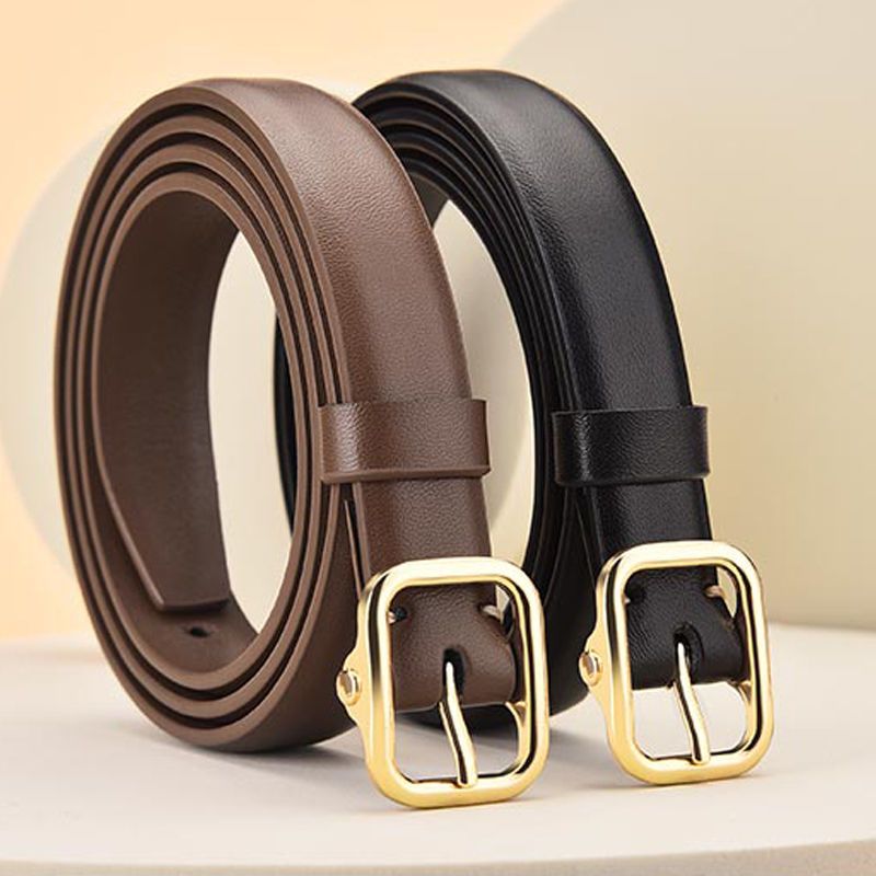 Dây nịt, thắt lưng nữ, da thật, khóa kim loại, bản 1.8cm (Có ảnh thật)