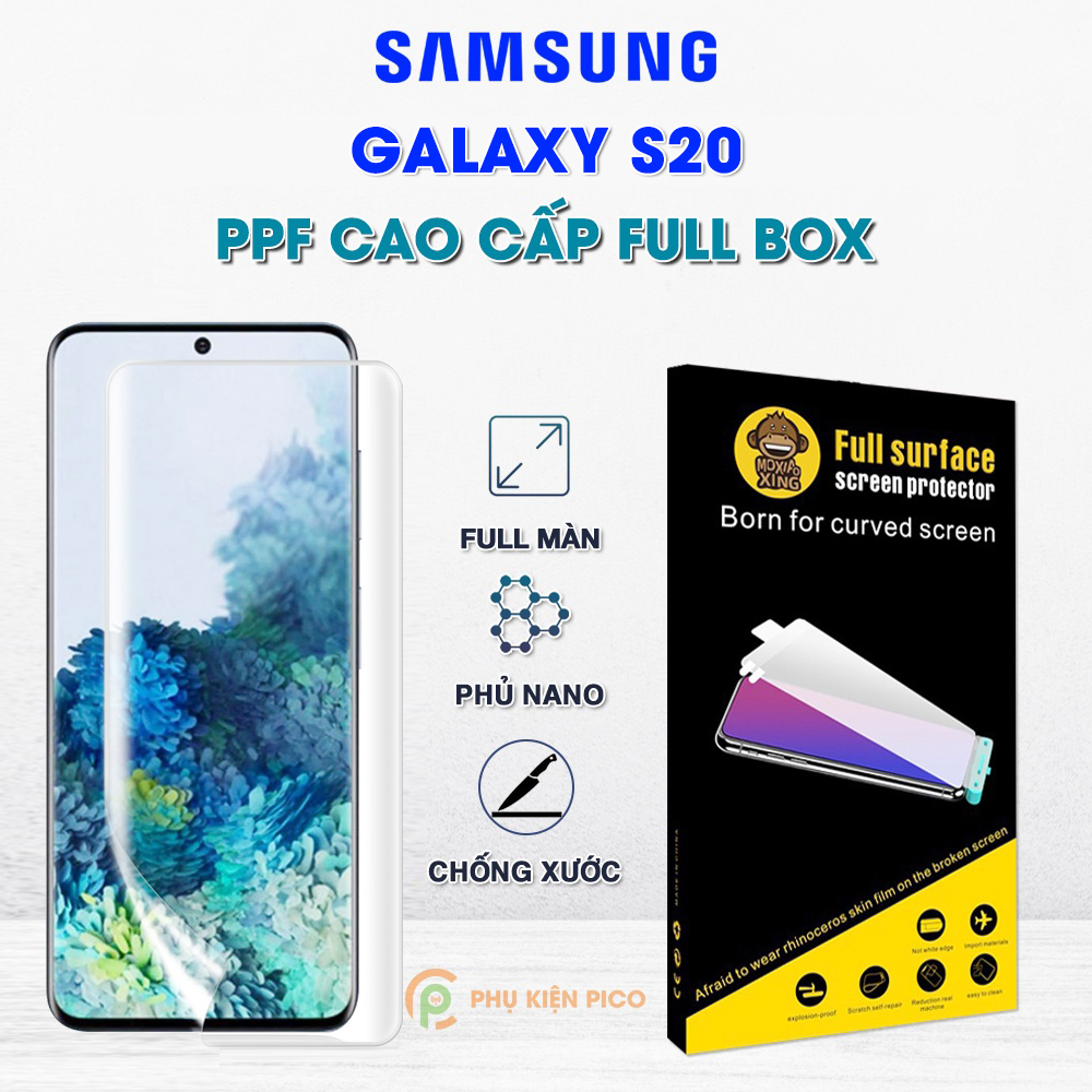 Dán màn hình Samsung S20 / S20 Ultra full màn hình trong suốt PPF chính hãng Moxiao Xing - Dán dẻo Samsung Galaxy S20