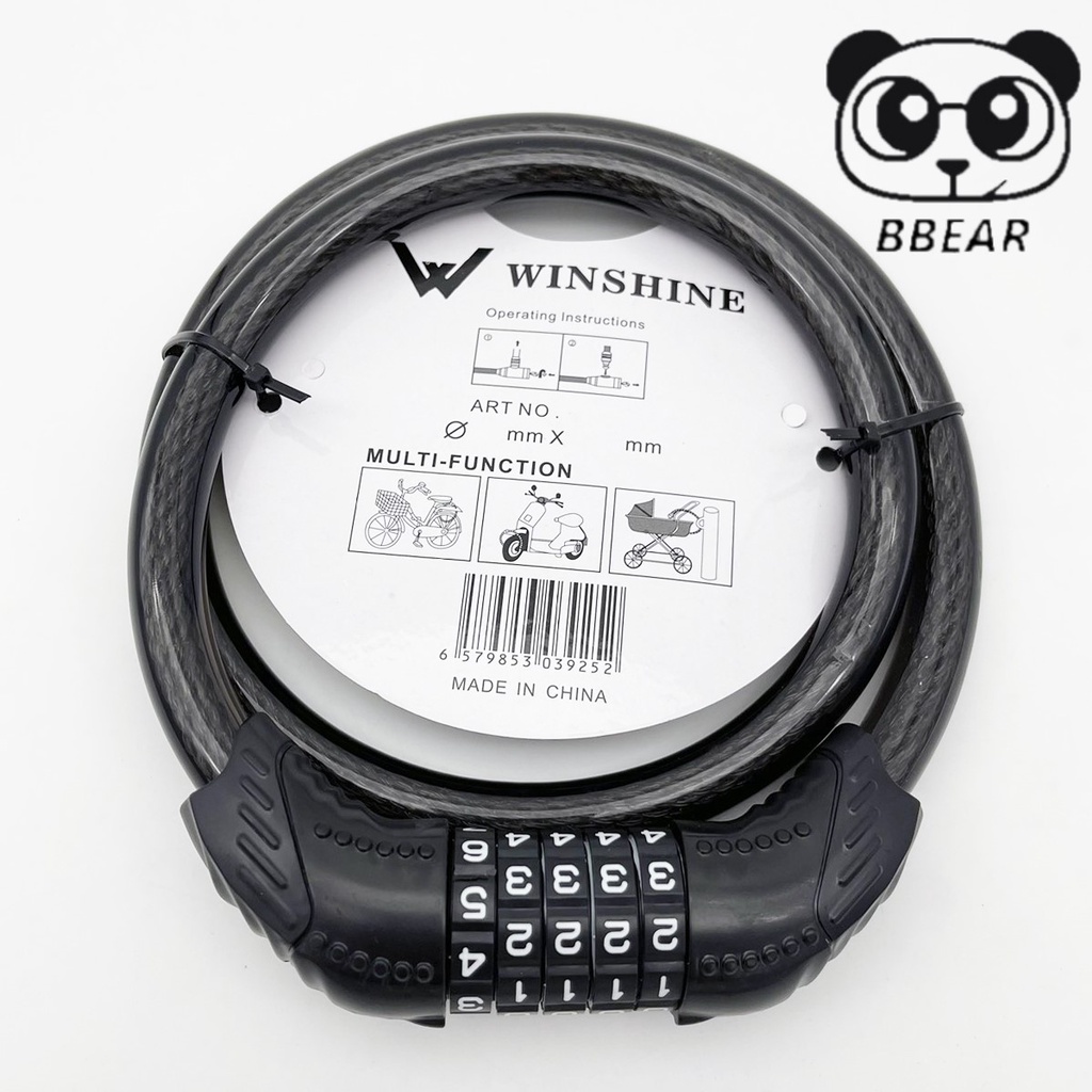 Khóa Xe Đạp 5 Số Dây Cáp Đổi Mã Dài 1.2m