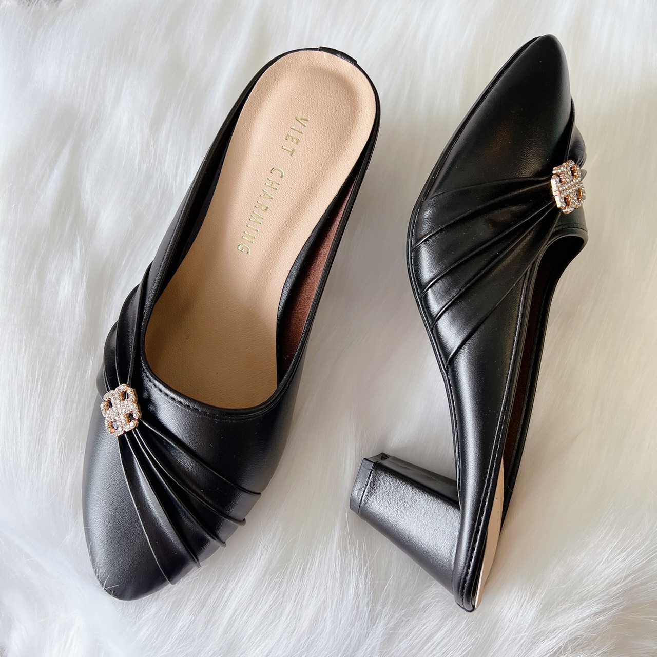 giày sục big size 36-43 gót cao 5cm