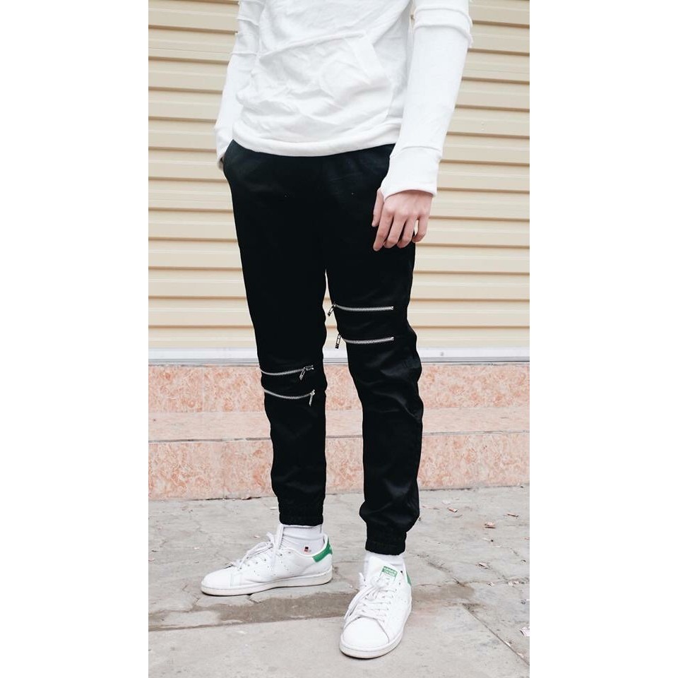 [3-5/8 Hoàn Tiền 25%][HCM]QUẦN JOGGER KAKI 2 DÂY KÉO GỐI HÌNH THẬT