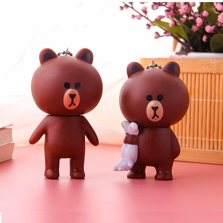 Móc khóa gấu nâu Brown siêu cute