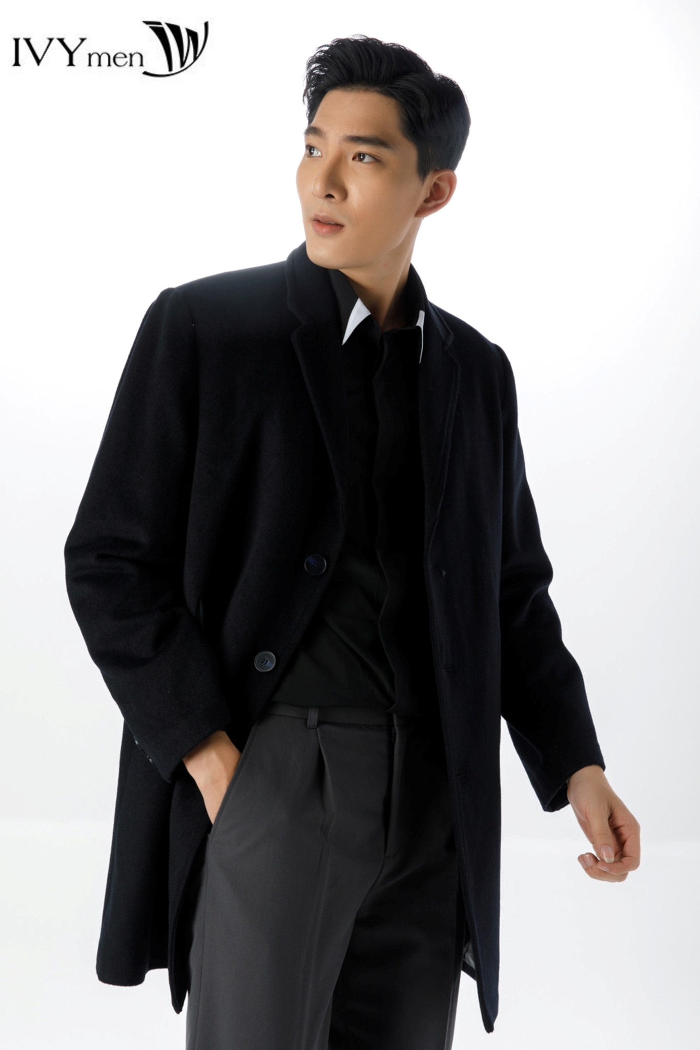 Áo khoác dạ dáng dài IVY moda MS 71E3076
