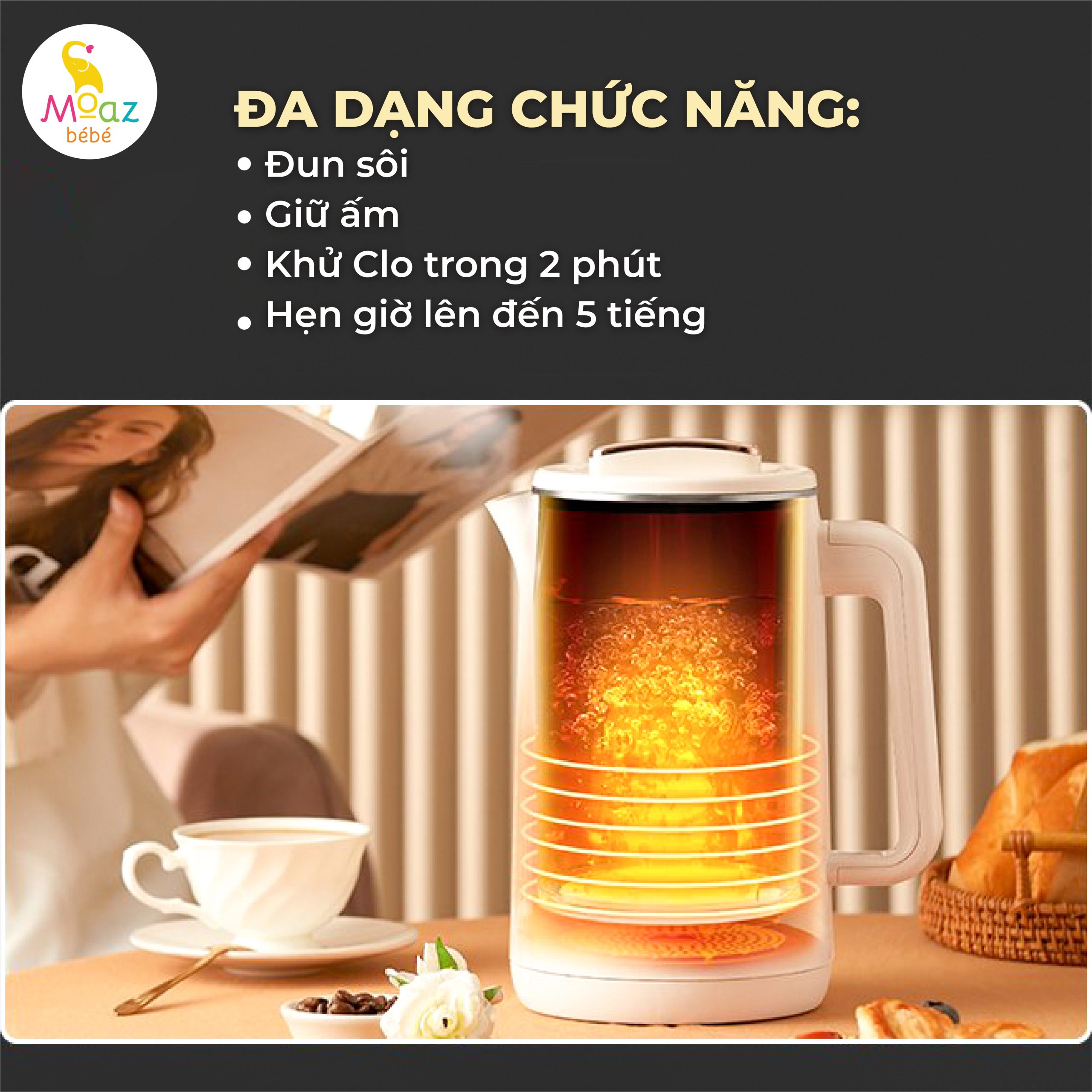 Bình đun nước Moaz BéBé MB070