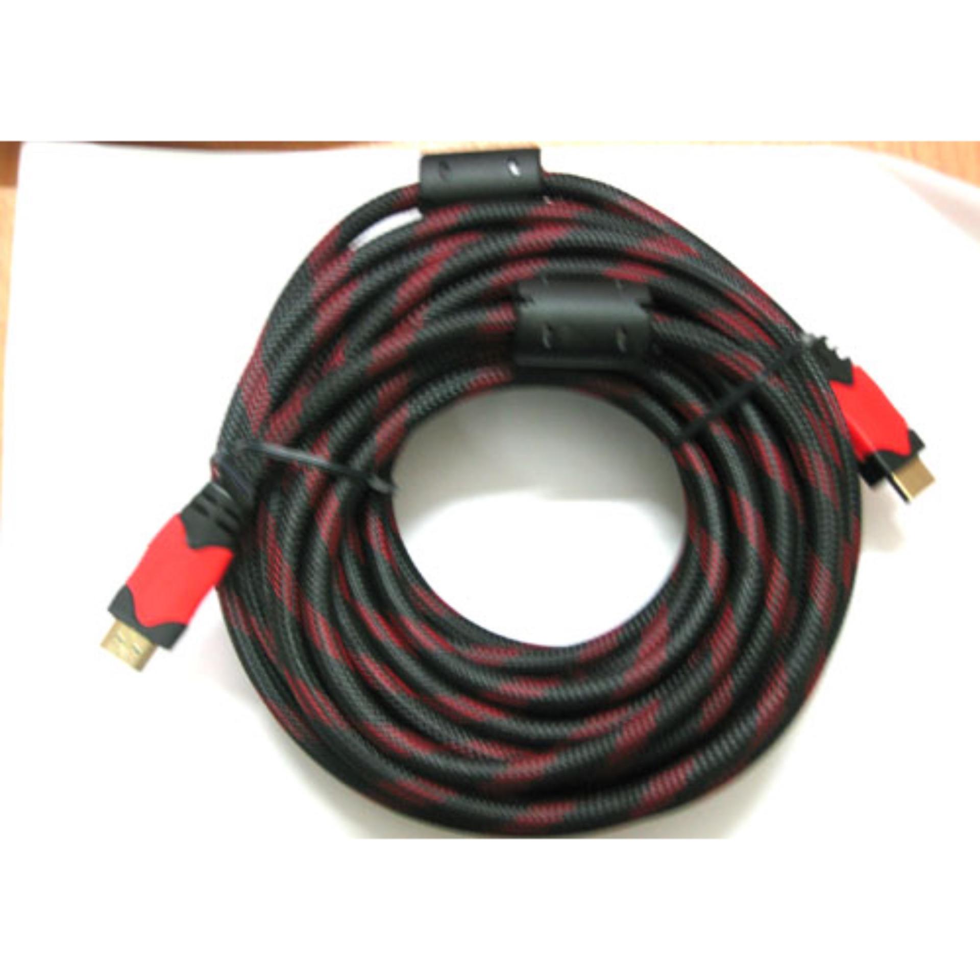 Cáp tín hiệu HDMI chống nhiễu dài 20m (Đen phối đỏ)