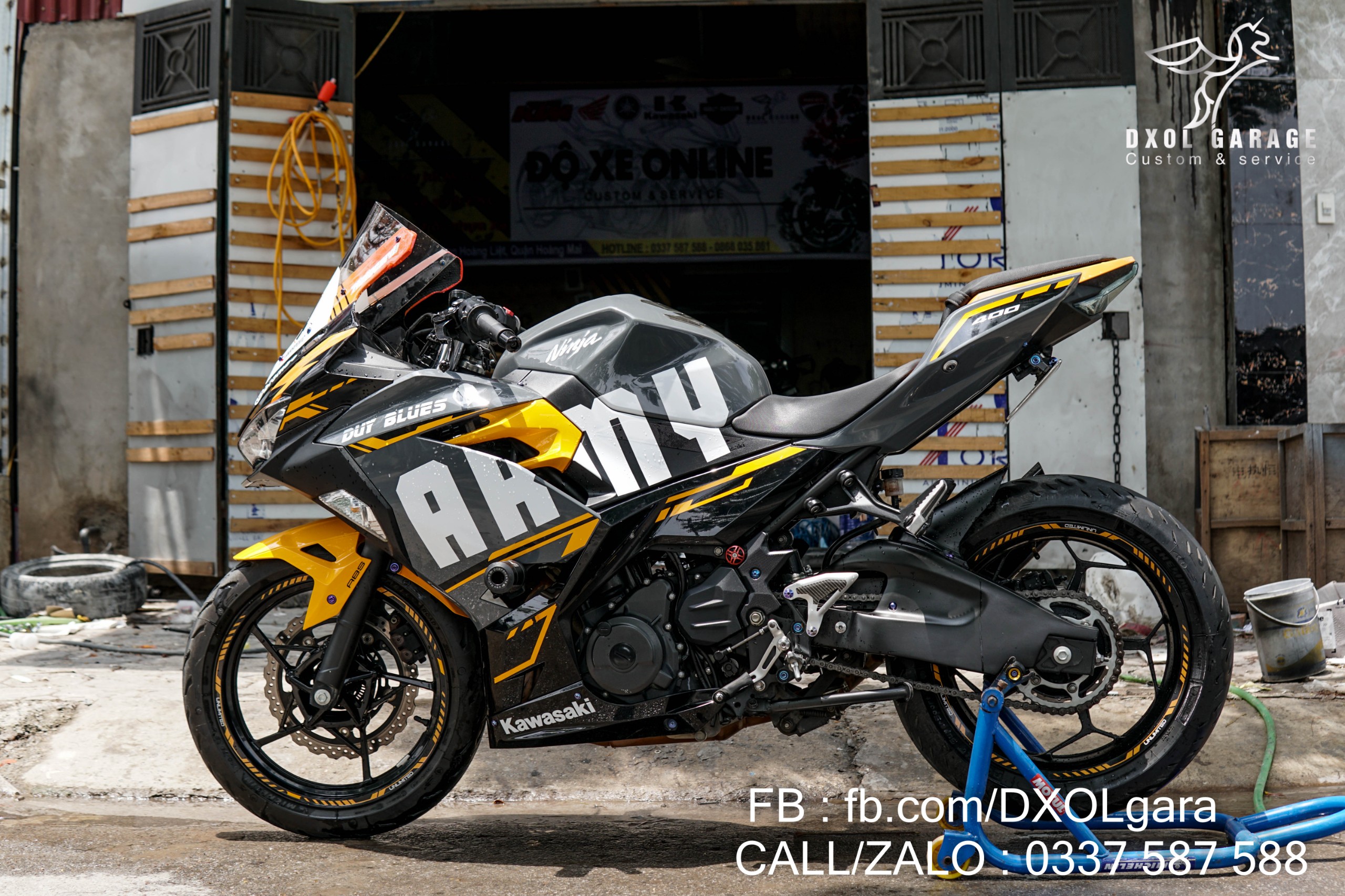 ốp đầu ninja 400 nhựa ABS + kính gió