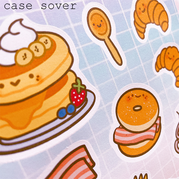 Set Sticker Sheet chủ đề Breakfast trang trí Planner - Case Sover