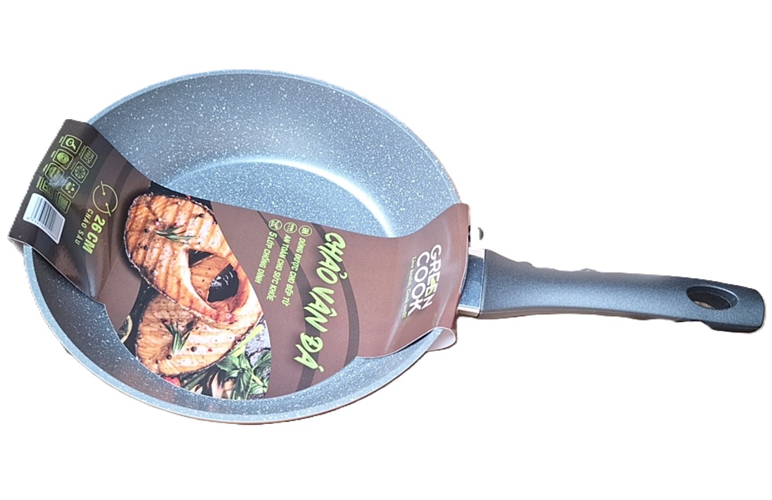 Chảo Sâu Vân Đá Đáy Từ Green Cook 26cm