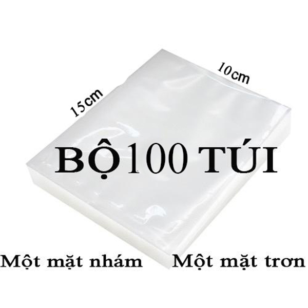 Túi bóng hút chân không dành cho máy hút chân không 100 chiếc ( cỡ10x15cm), dùng cho mọi loại máy hút chân không, túi dạng vân nhám