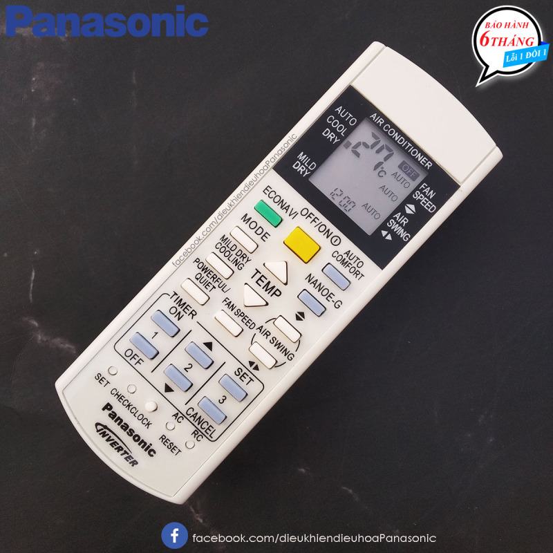Remote điều khiển điều hòa máy lạnh Panasonic 1 chiều Inverter
