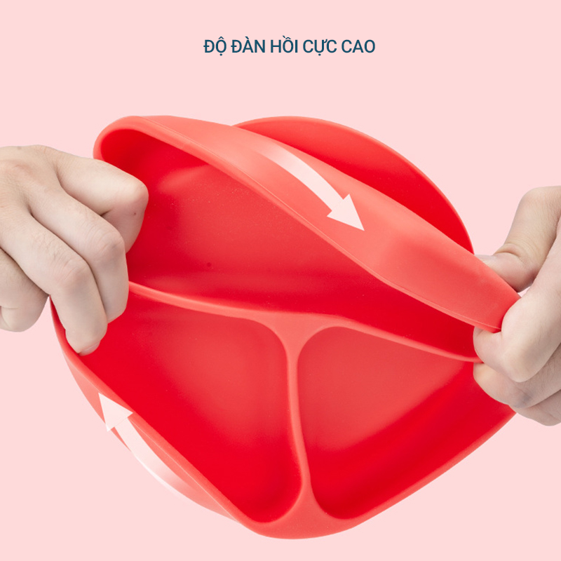 Khay ăn dặm silicon chống rơi vỡ cho bé