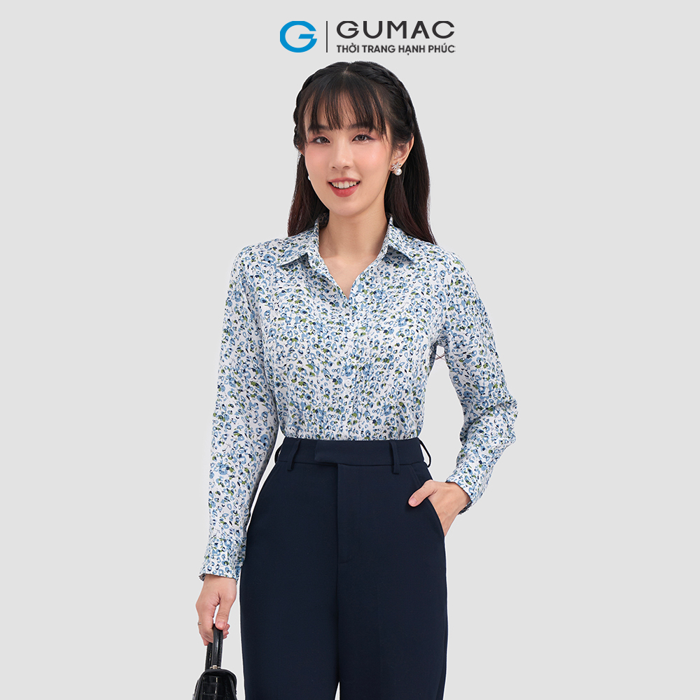 [CHỈ 4-6.4 | TẶNG ÁO THUN ĐƠN 799K] Áo sơ mi hoa thời trang GUMAC AC11058