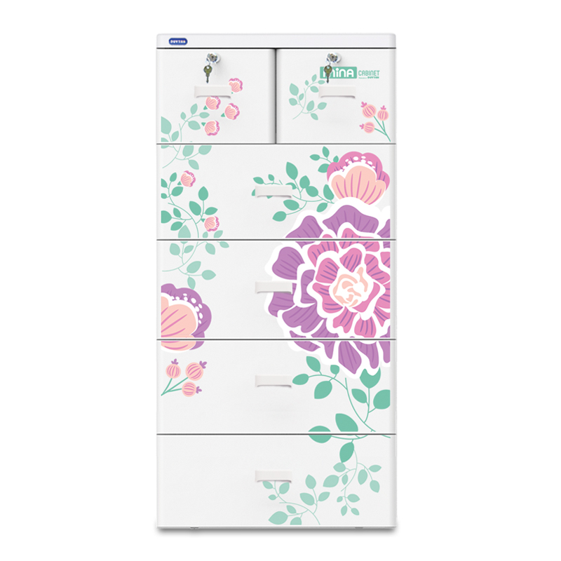 [CÓ SẴN]-[GIAO SIÊU TỐC]-[ĐÃ LẮP RÁP HOÀN THIỆN] Tủ nhựa cao cấp Duy Tân MINA 5 tầng (Trắng) - Giao đúng Màu đã Chọn - Hoa văn ngẫu nhiên theo các hình đã đăng