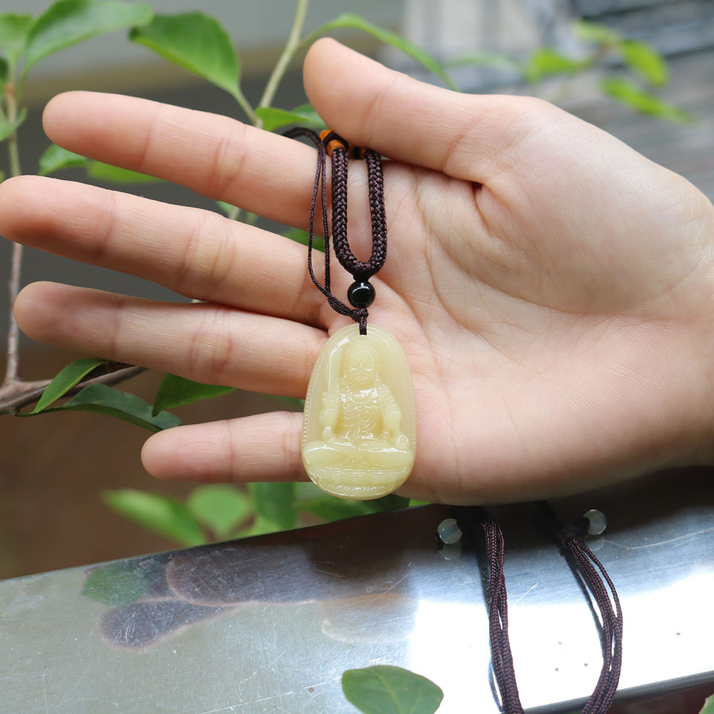 Dây chuyền mặt phật Phổ Hiền Bồ Tát size nhỏ - Phật bản mệnh người tuổi Thìn, tuổi Tỵ - Mang lại bình an may mắn tài lộc sức khỏe