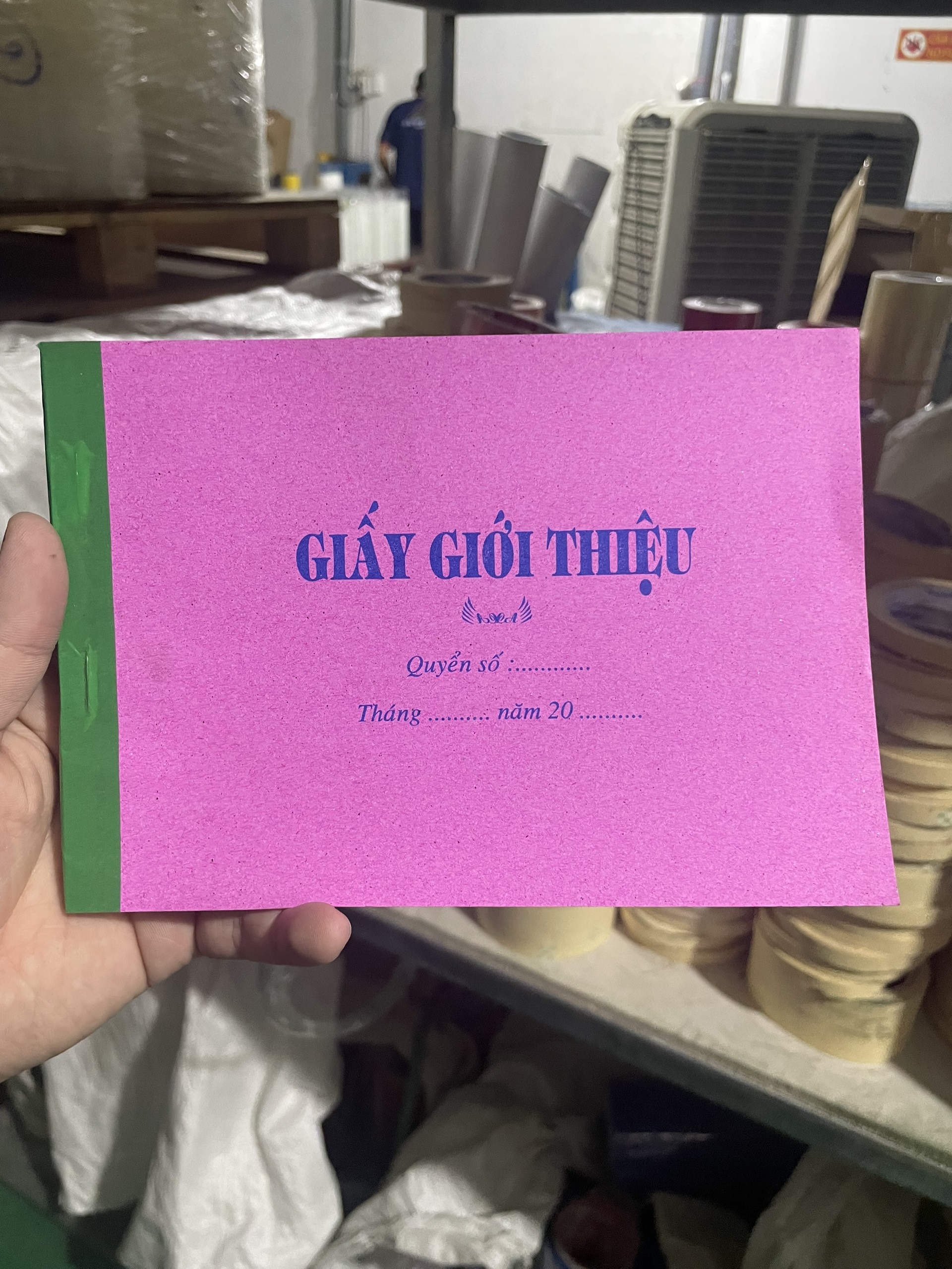 Giấy giới thiệu 2 liên Khổ 13x19cm