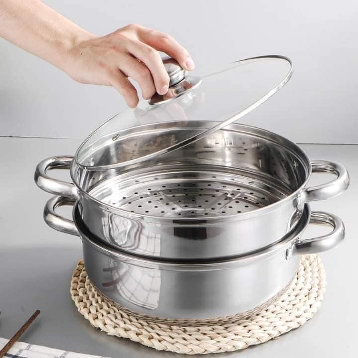 NỒI HẤP INOX 2 TẦNG POT 28cm