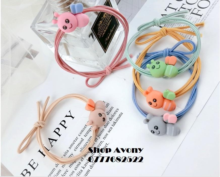 [HCM]Combo 5 dây cột tóc trẻ em đính hình chú ong