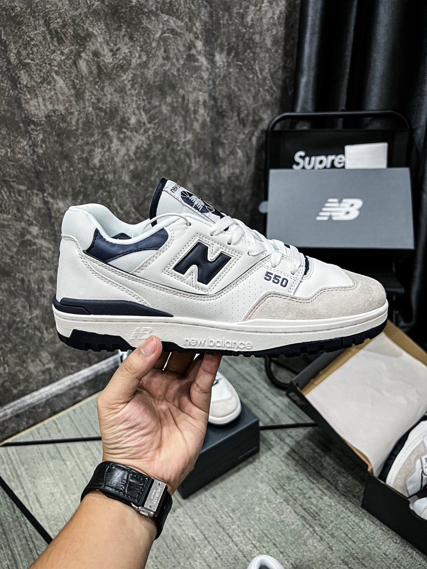 Giày sneaker N.e.w Ba.l.ance 550 – White Navy ( full box )