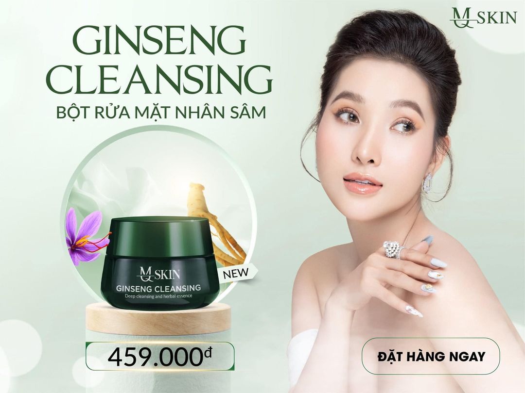 [Hoàn Tiền 8%]Bột Rửa Mặt Nhân Sâm MQ Skin Mẫu Mới 2021
