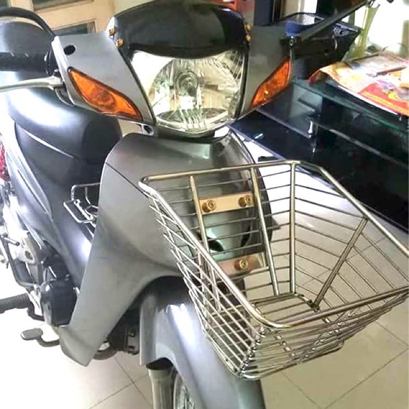 [HCM]RỔ INOX HONDA RS100/ RSX / WAVE@ 2017 / BLADE + PASS NẠ