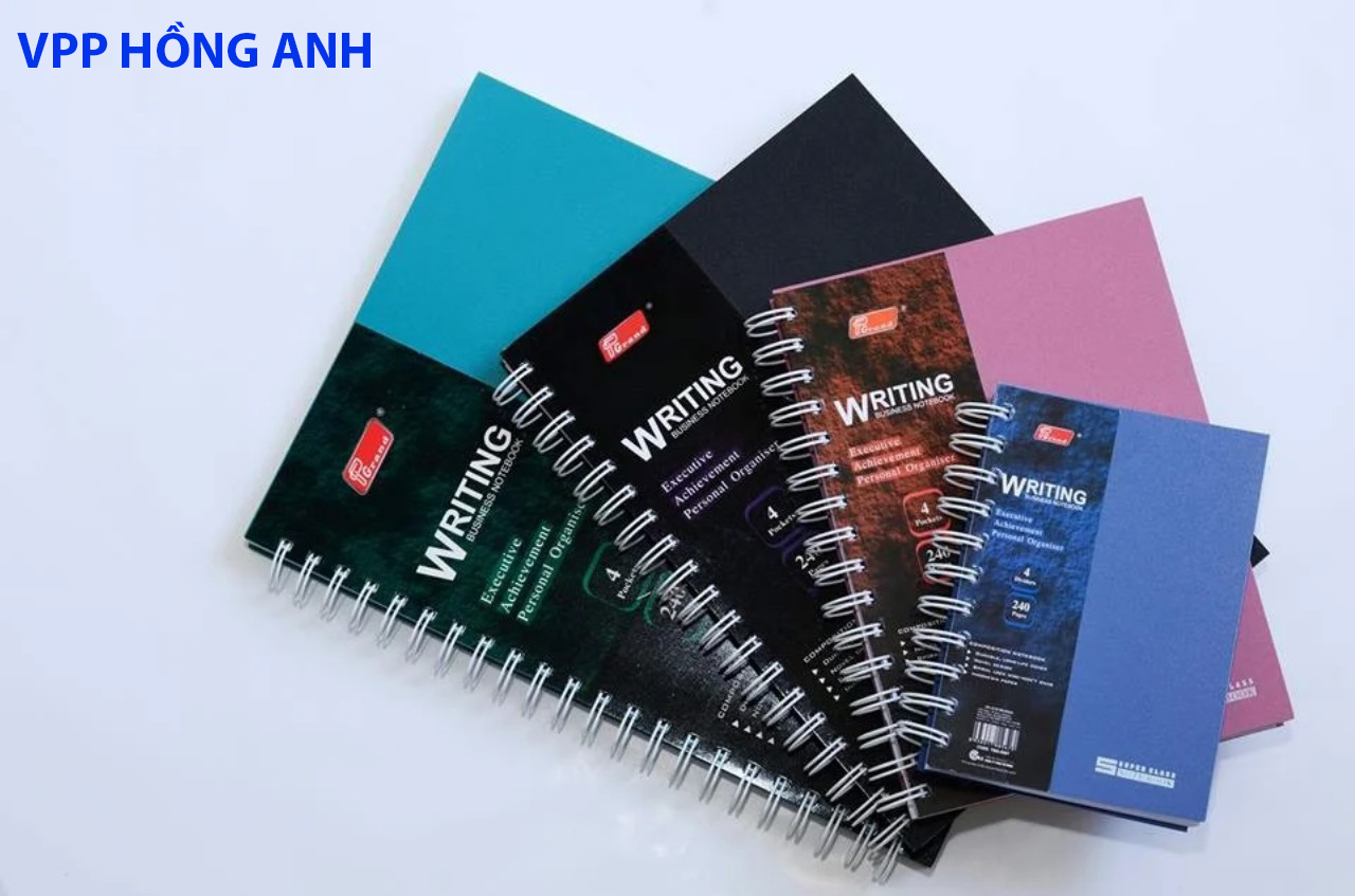 Sổ lò xo bìa nhựa cao cấp grand a4 a5 a6 b5 240 trang