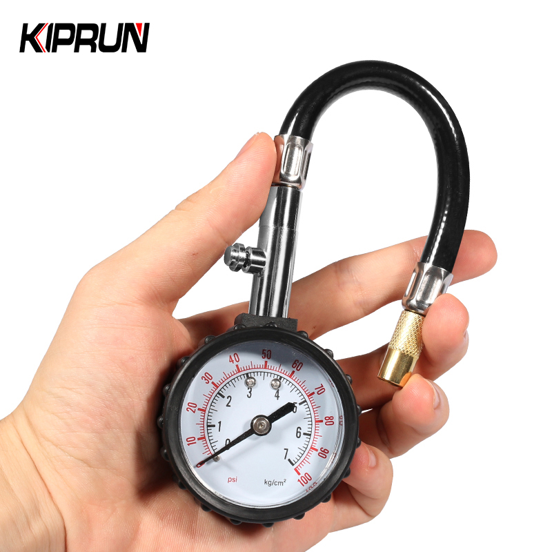 KIPRUN Long Tube Tire pressure gauge meter 0-100Psi High
