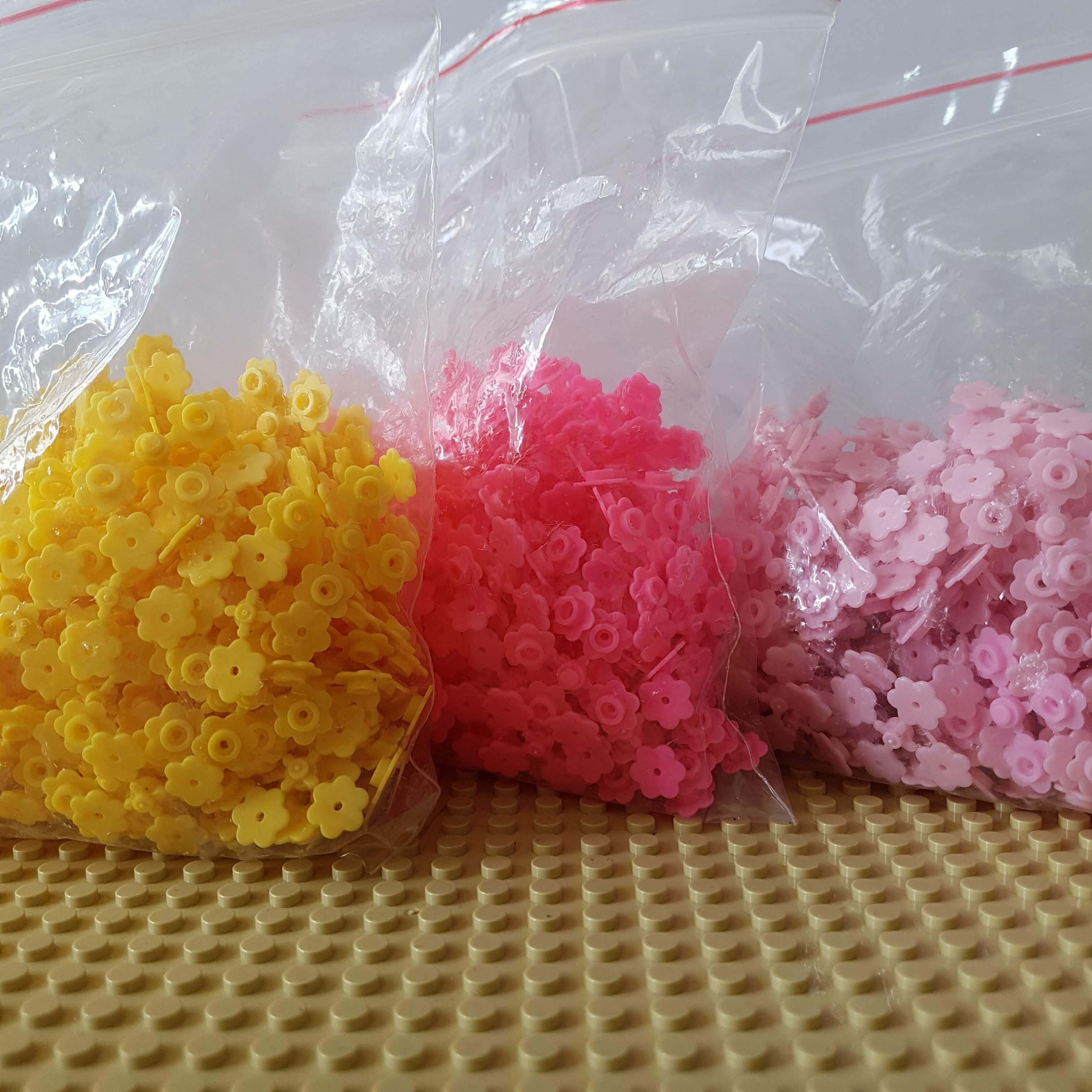 Phụ kiện đồ chơi lắp ráp, phụ kiện MOC, 12 bông hoa