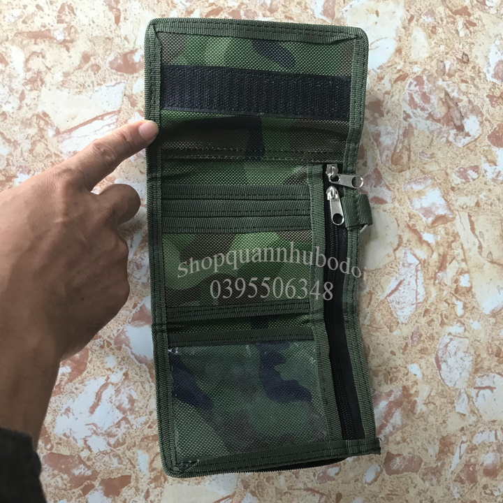 Ví, bóp nam gập ba màu rằn ri phong cách độc đáo
