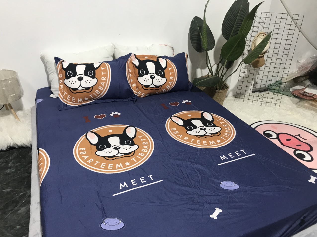 Bộ Ga Gối 3 Món ( Gồm 1 Ga Bo Chun + 2 Vỏ Gối) Mã CH209