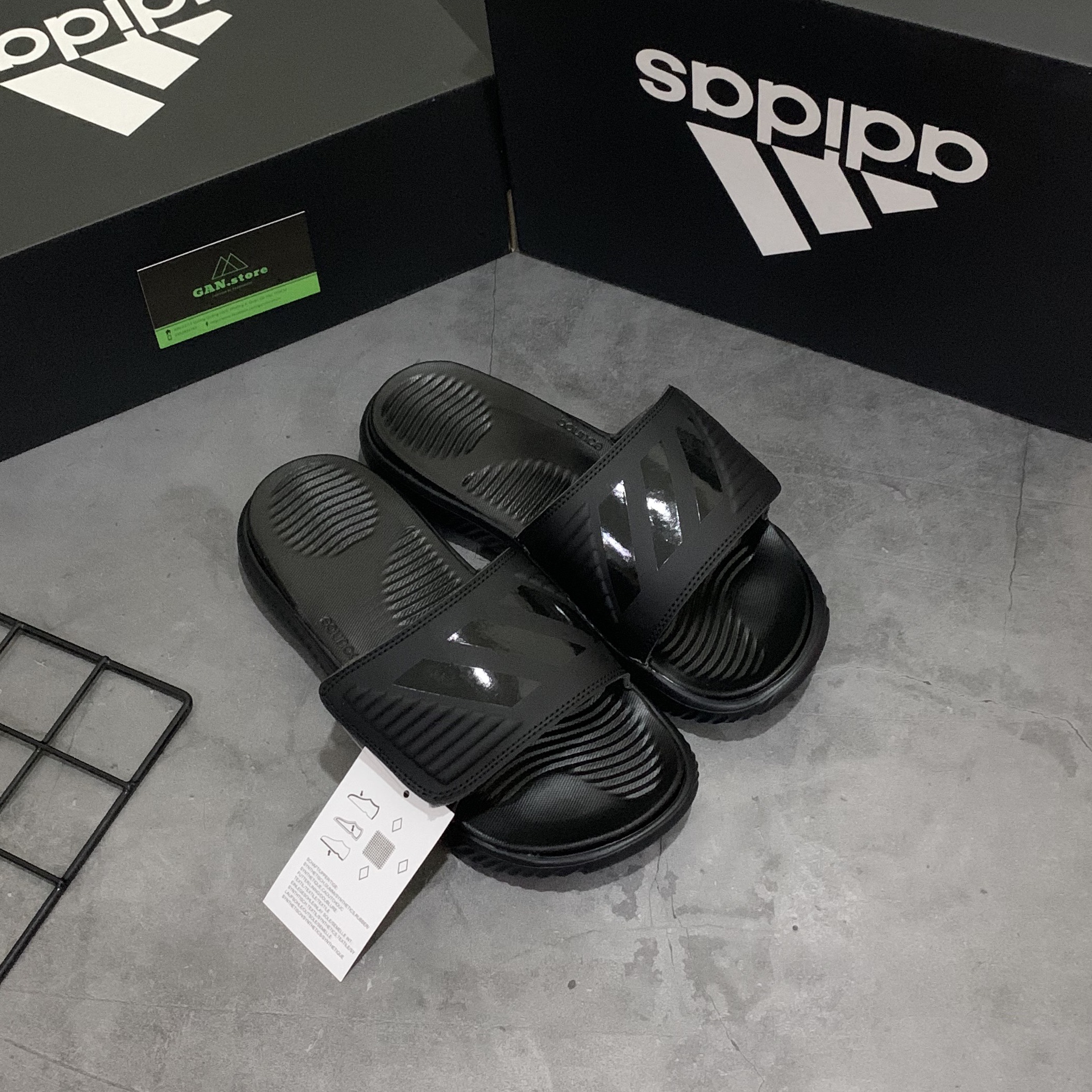 DÉP ADIDAS ALPHABOUNCE ĐEN FULL - FULLBOX TEM TAG - HCM