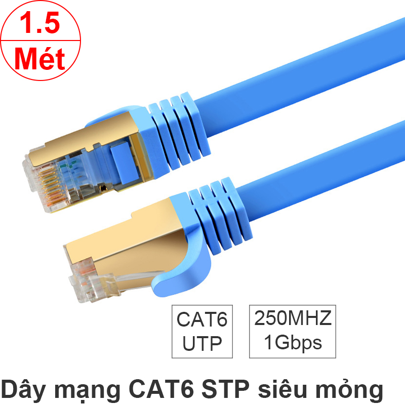 Dây mạng tốc độ cao gigabit CAT6 UTP 250MHz siêu mỏng RJ45 24K 5U JH 1M 1.5M 2M 3M 5M 10M