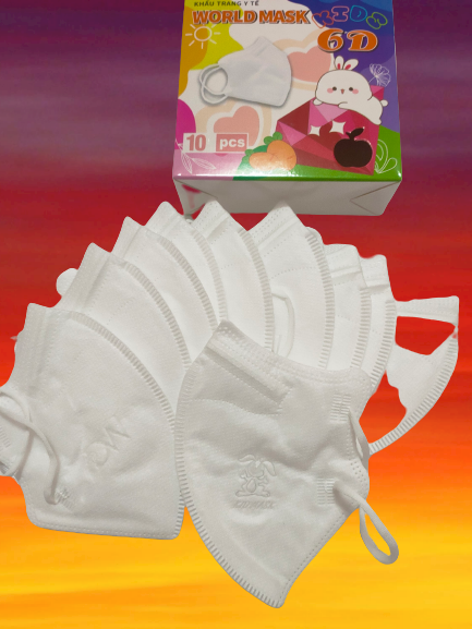 Khẩu trang y tế cho bé -6D - Hộp 10 cái