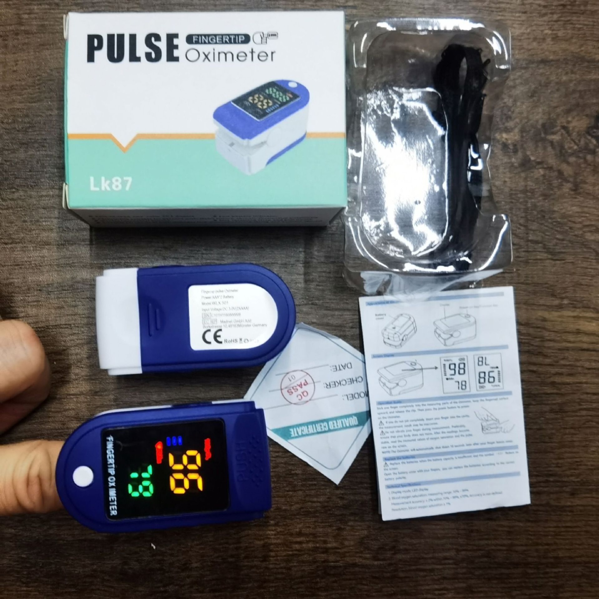 Máy đo nồng độ oxy SPO2, Đo Nhịp Tim LK87