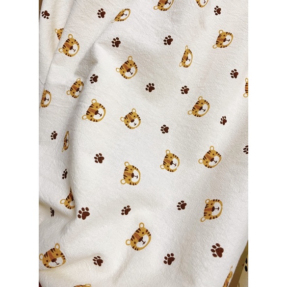 vải thô đũi cara mềm mát 100% cotton hình con hổ