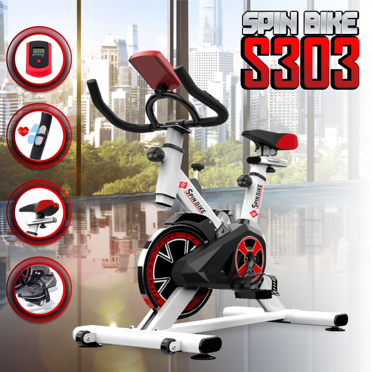 Deal Ưu Đãi BG Xe đạp Tập Thể Dục Thể Thao Spining Bike Mẫu S-303 Mới Deal Ưu Đãi BG Xe đạp Tập Thể Dục Thể Thao Spining Bike Mẫu S-303 Mới